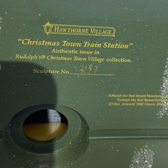 Hawthorne Village Multicolor Christmas Town Train Station Randolph's Collection - Picture 8 of 10